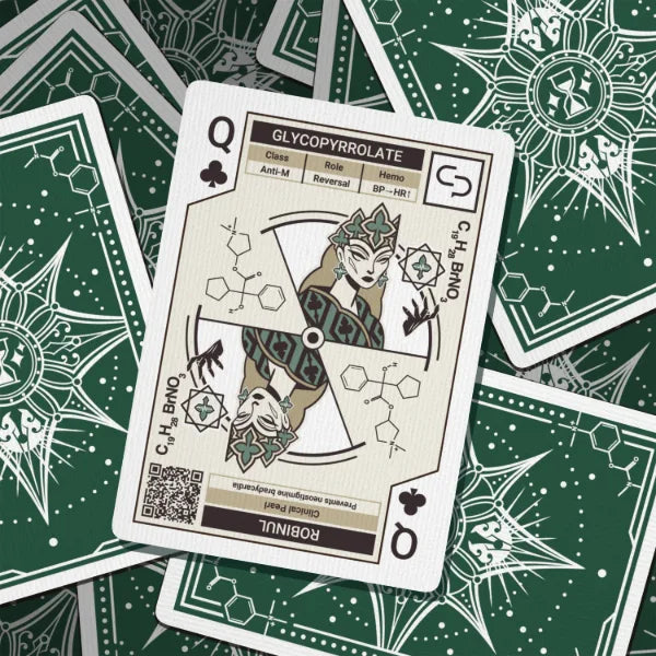 Queen card from the Anesthesia deck: glycopyrrolate