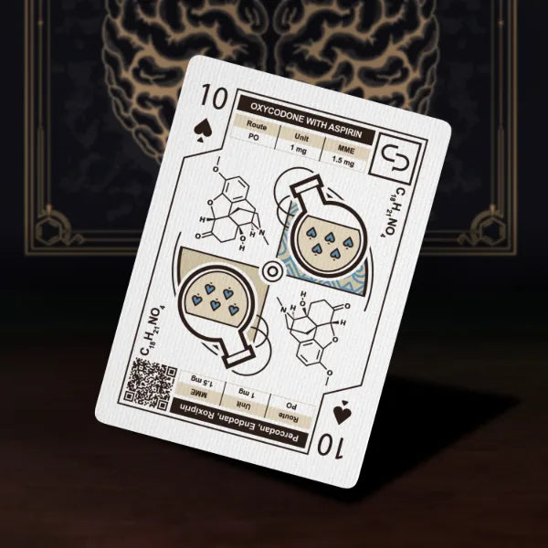 Ten card from the Narcotic deck: oxycodone with aspirin