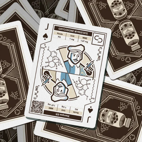 Jack card from the Narcotic deck: oxycodone myristate