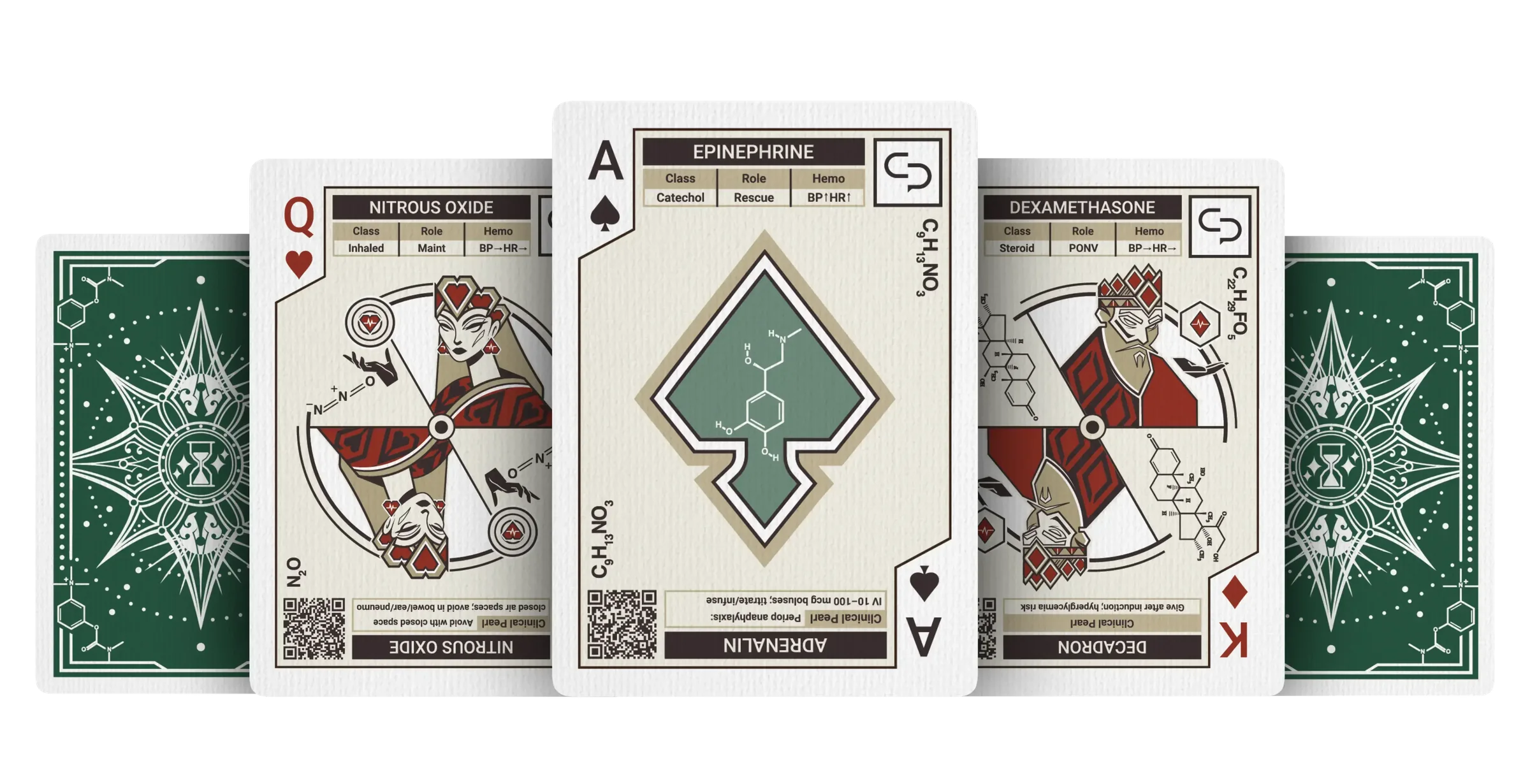 Anesthesia Playing Cards card-face spread